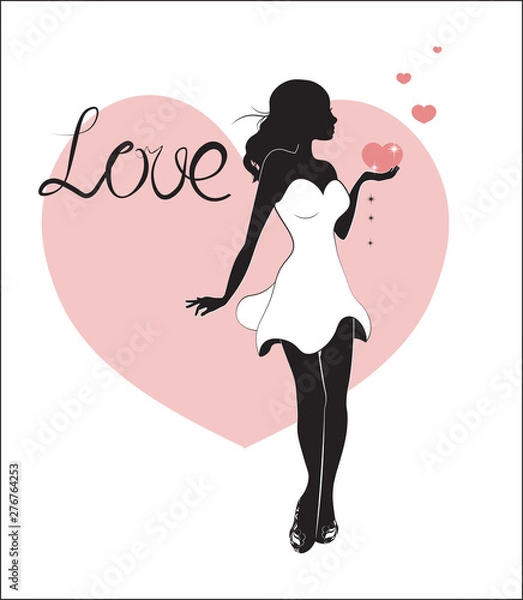 Obraz girl with heart