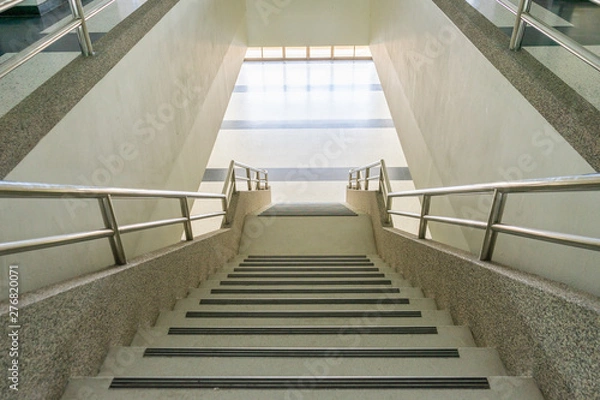 Obraz looking down staircase in light villa interior