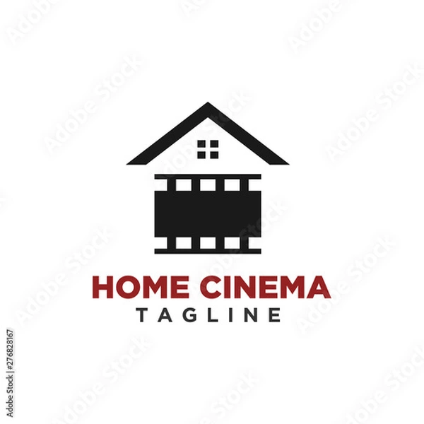 Fototapeta Home cinema logo design vector