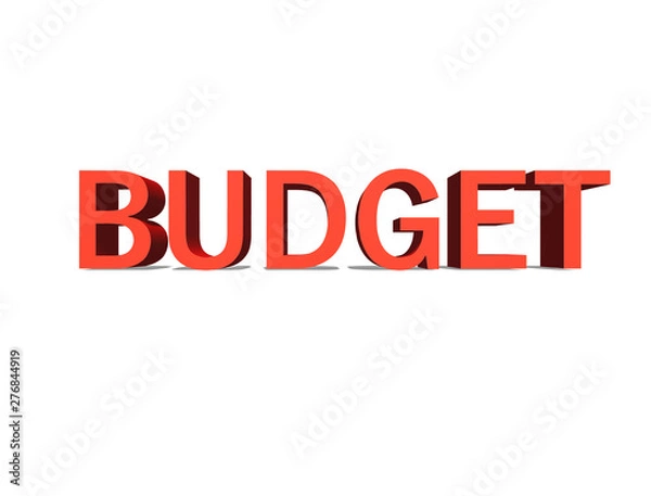 Fototapeta Budget on block text
