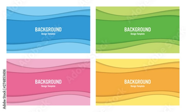 Obraz 背景デザイン素材のベクターセット Background Design Template Vector Set
