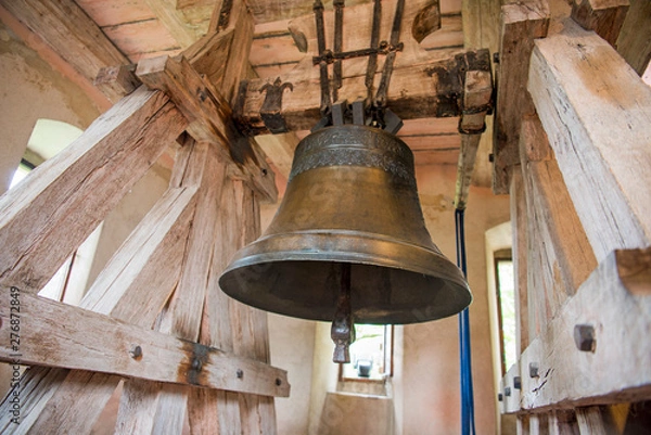 Obraz Ancient big bell in the Czech Castle.