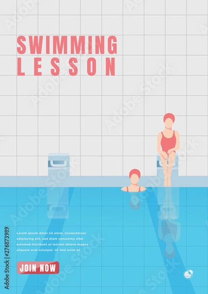 Obraz Swimming lesson poster