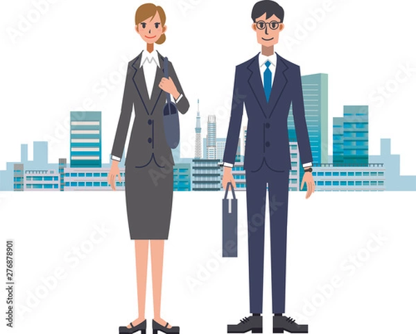 Fototapeta ビジネス　男女　スーツ