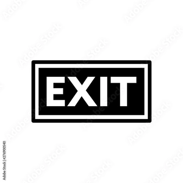 Fototapeta Exit symbol icon vector illustration