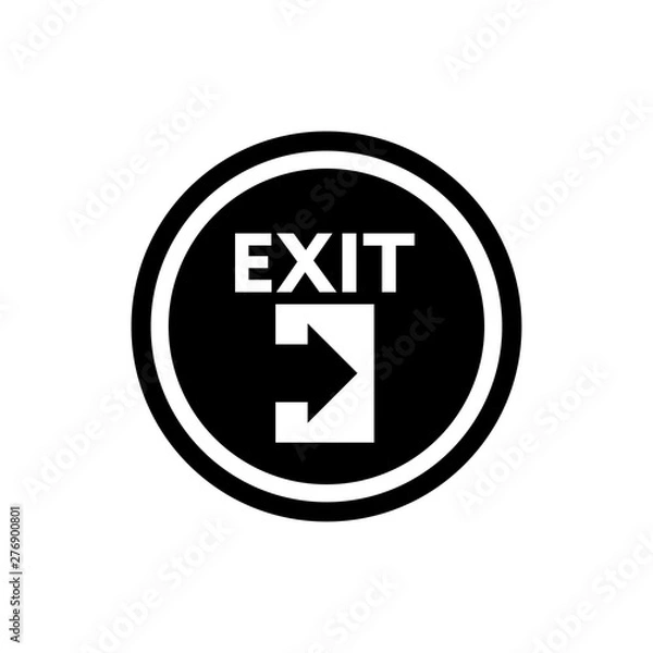 Fototapeta Exit symbol icon vector illustration
