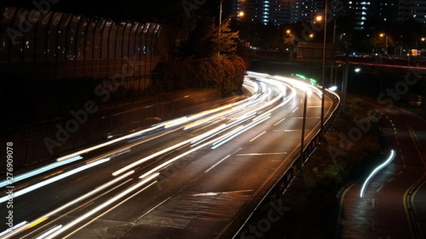 Obraz 밤에 퇴근하는 차량과 마음들