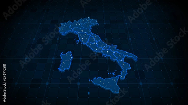Fototapeta Italy Map