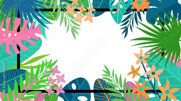 Fototapeta Tropical Plant Frame