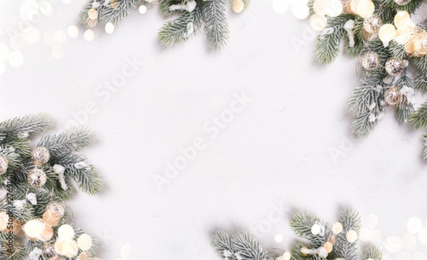 Obraz Winter holidays background flat lay
