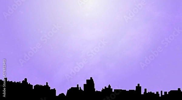 Obraz City sky purple
