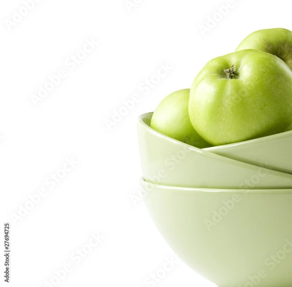 Obraz Bowl with green apples