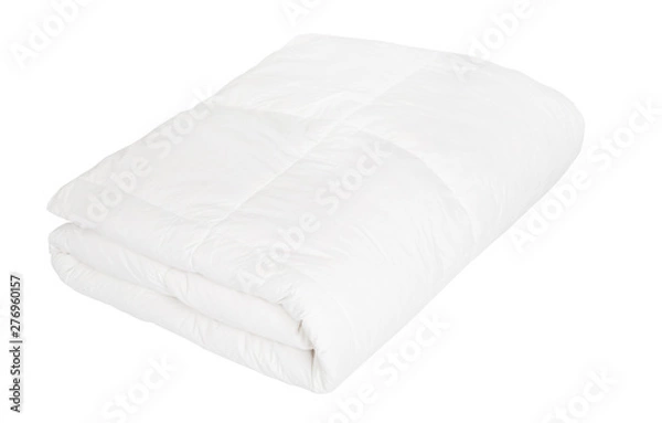Fototapeta white duvet on pure white background