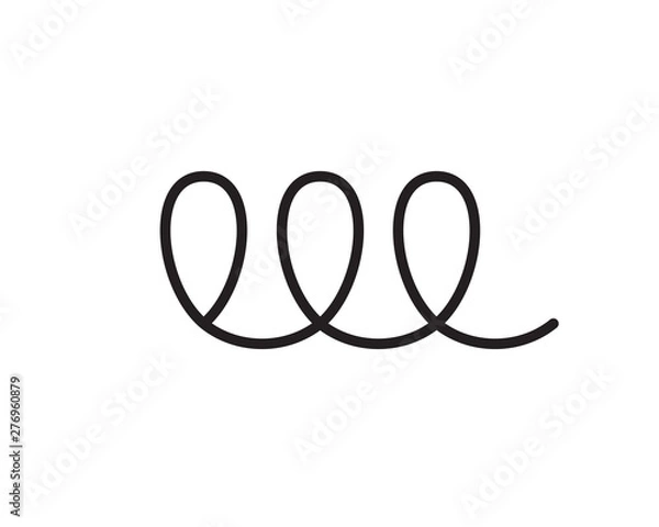 Obraz White icon design template element on black