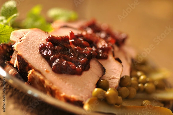 Obraz Schab z żurawiną