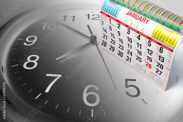 Fototapeta Clock and Calendar
