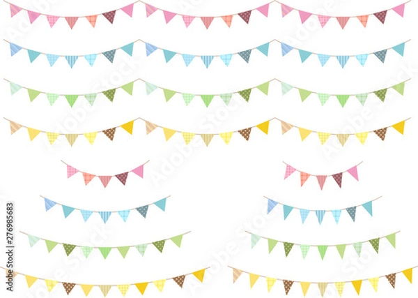 Fototapeta ガーランド　パステル調　カラフル　パターン