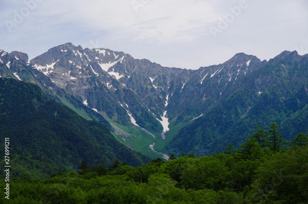 Fototapeta 上高地から見る穂高連峰