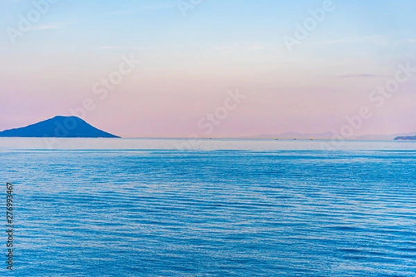 Obraz 小豆島フェリーから夕刻の海を望む