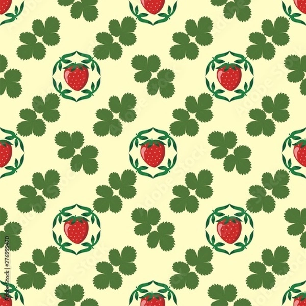 Obraz strawberry seamless pattern vectors 4