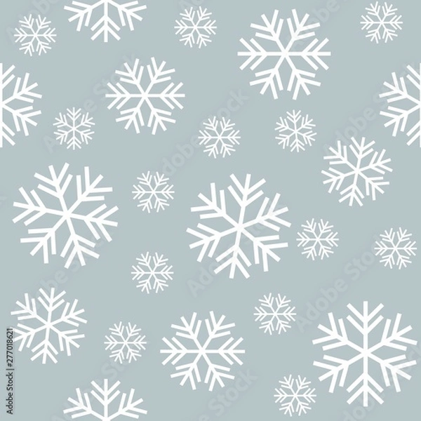 Fototapeta Snowflakes pattern seamless background vector