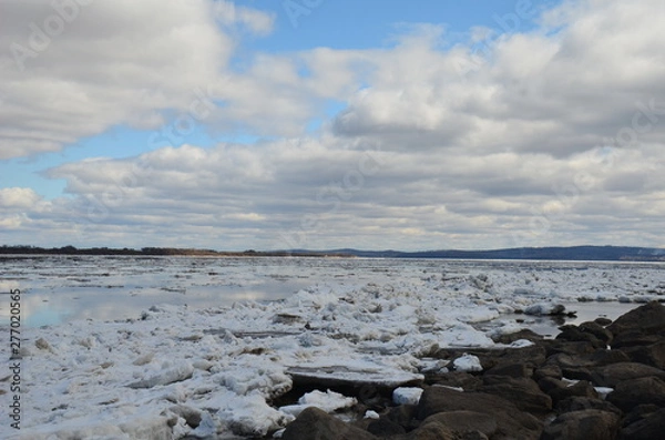 Fototapeta Amur river ice drift