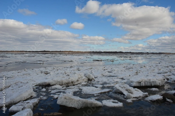 Fototapeta Amur river ice drift