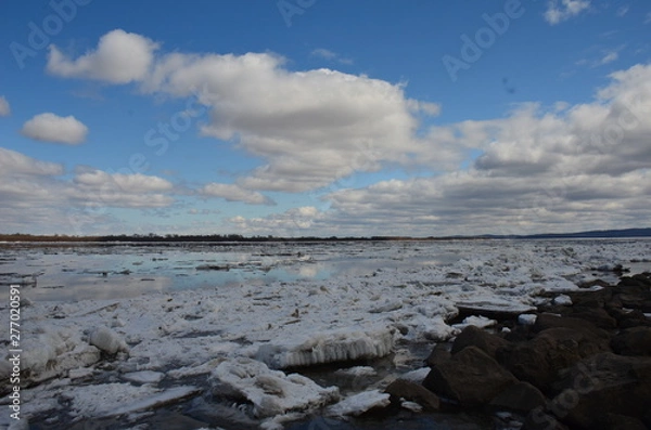 Fototapeta Amur river ice drift