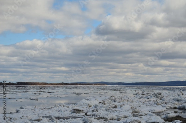 Fototapeta Amur river ice drift