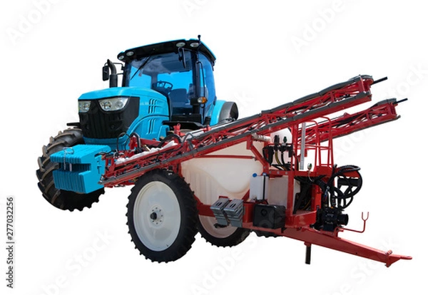 Obraz Agricultural tractor and tractor trailed sprayers