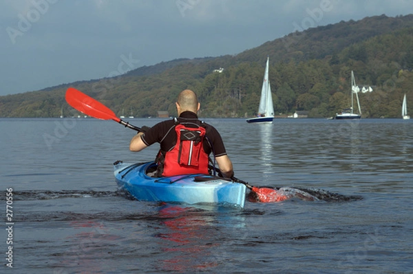 Obraz kayaking on lake windermere