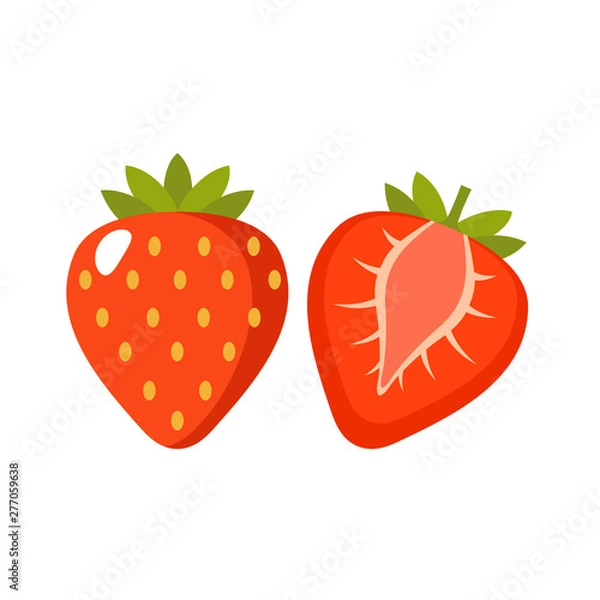 Obraz Strawberry on a white background isolated