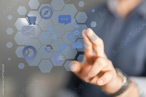 Fototapeta Protect Cloud Information Data Concept..