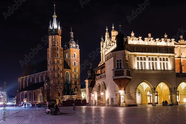 Obraz Krakowski rynek nocą