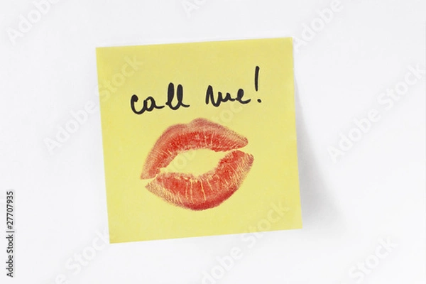 Fototapeta Call me note