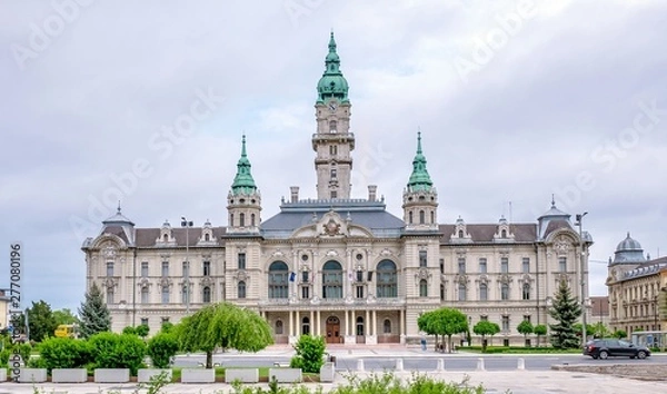 Fototapeta Gyor Hungary 05 07 2019 the town hall of Gyor, which was completed in 1900