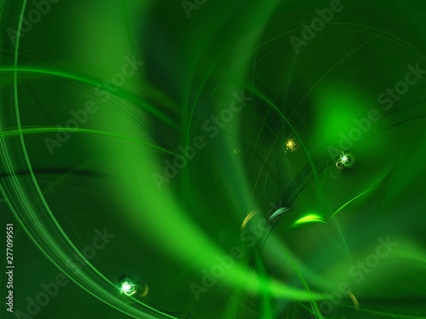 Fototapeta green abstract fractal background 3d rendering illustration