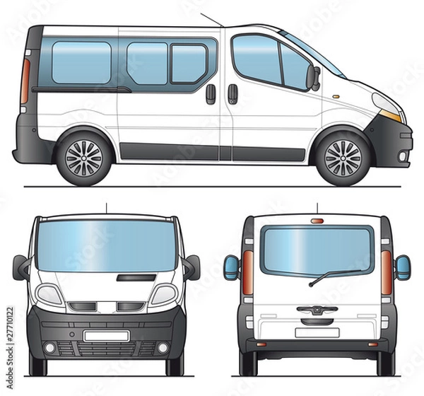 Obraz Szablon minibusa