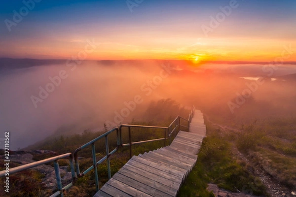 Fototapeta View from the Cabot Tower track on Signal Hill St John, Newfoundland, Canada