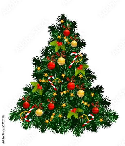 Obraz isolated Christmas tree