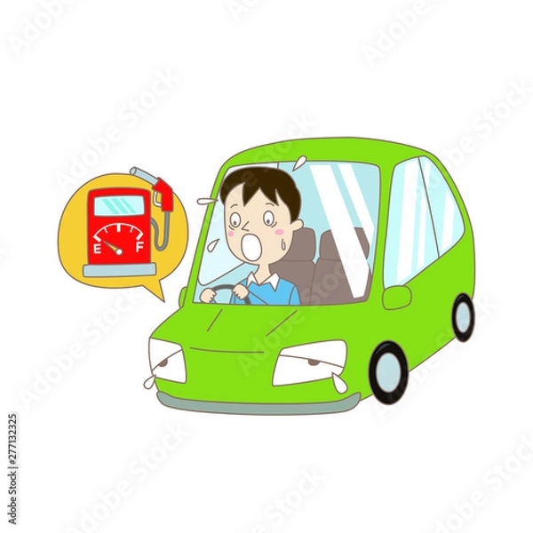 Fototapeta 自動車トラブルのイラスト