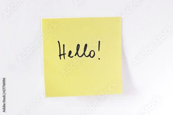 Fototapeta Hello note