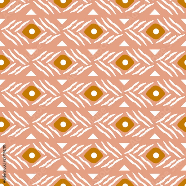 Obraz Ethnic geometric shapes seamless vector pattern.