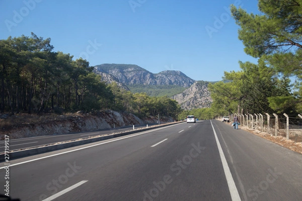 Fototapeta  road from Kemer to Antalya