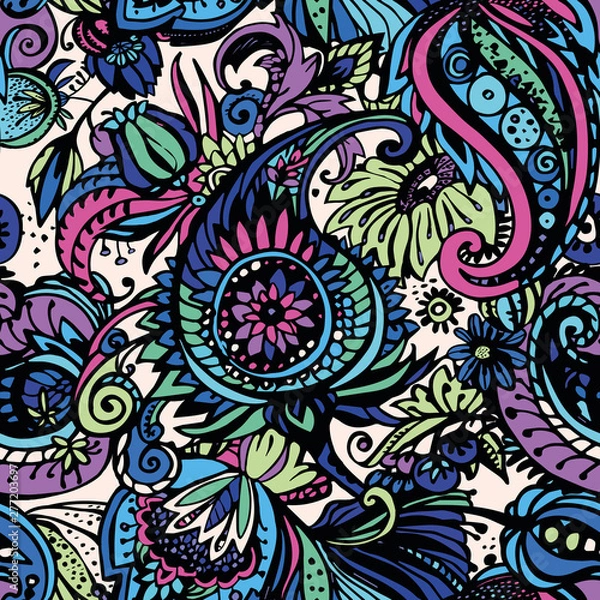 Fototapeta Textile Paisley pattern