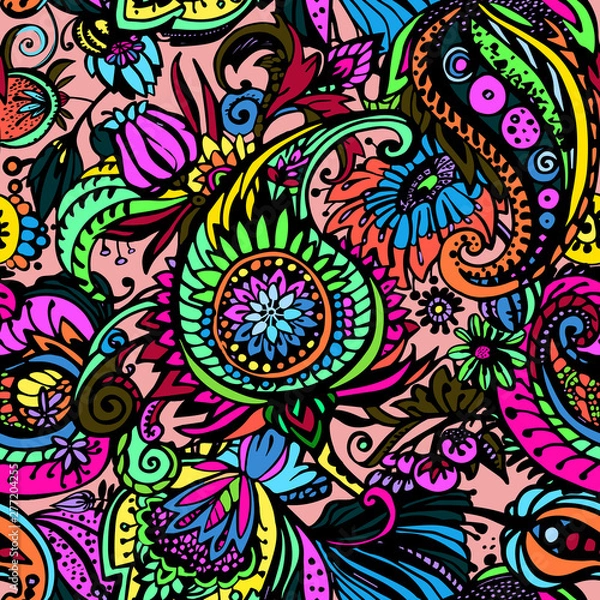 Fototapeta Textile Paisley pattern