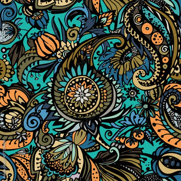 Fototapeta Textile Paisley pattern