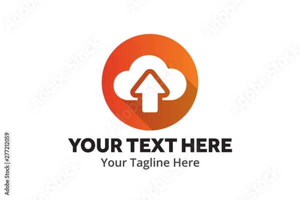 Fototapeta unique upload download simple logo creative design in flat style with color . download upload logo creative design for identity and apps