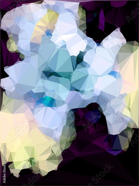 Obraz low poly background colored crystals