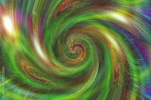 Fototapeta abstract fractal background, wallpaper with a curved digital colorful spiral